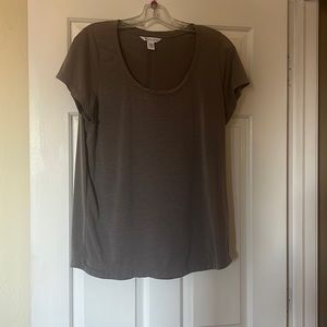 Athleta scoop neck tee. Gray. Size medium but fits like a large.